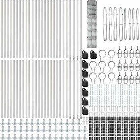 vidaXL Στύλος Περιφράξεων Γαλβανισμένο 100 x 1 μ Ατσάλι