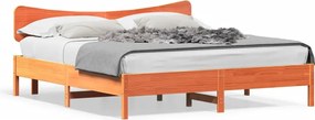 vidaXL Σκελετός Κρεβ. Χωρίς Στρώμα Καφέ Κεριού 200x200 εκ Μασίφ Πεύκο