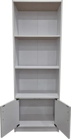 Βιβλιοθήκη Tekaro pakoworld σε λευκή απόχρωση 60x29x166εκ