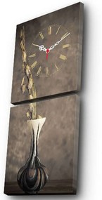 Πίνακας Καμβάς Με Ρολόι (Σετ 2Τμχ) 228CLA2620 28x28cm Multi Wallity Τετράγωνοι Wood, Canvas