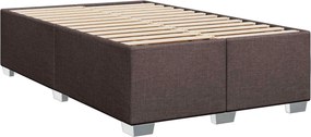 vidaXL Κρεβάτι box spring με στρώμα Σκούρο Καφέ 120 x 190 cm Ύφασμα