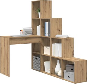vidaXL Γωνιακό γραφείο Artisan Oak Επεξεργασμένο ξύλο