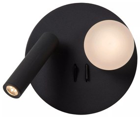 Φωτιστικό Επίτοιχο Lucide 77286-02-30 MATIZ Μαύρο Ματ (Black Mat)|Λευκό (White) 3000 K