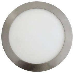 LED mini Πάνελ V-TAC 24W  στρογγυλό Νίκελ Σατινέ Ψυχρό Λευκό
