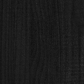 vidaXL Πλαίσιο Κρεβατιού Μαύρο 140 x 200 εκ. από Μασίφ Ξύλο