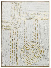 Πίνακας Καμβάς FAL221 60x80cm White-Gold Espiel Vertical Canvas,Plaster