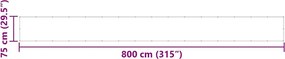 vidaXL Σήτα Μπαλκονιού Τερακότα 75 x 800 εκ. 100% Πολυεστέρας Oxford