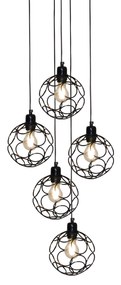 Φωτιστικό Οροφής HL-3588-5 ALINE GOLD PENDANT - 21W - 50W - 77-4074