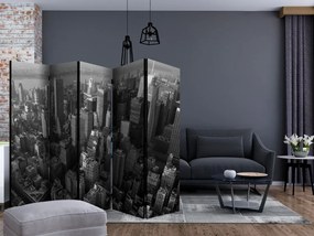 Διαχωριστικό με 5 τμήματα - New York: skyscrapers (bird's eye view) II [Room Dividers]