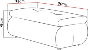 Πουφ Oslo - 96.00Χ75.00Χ46.00cm