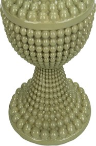 Κηροπήγιο ArteLibre Χάντρες Πράσινο Polyresin 10x10x23.3cm