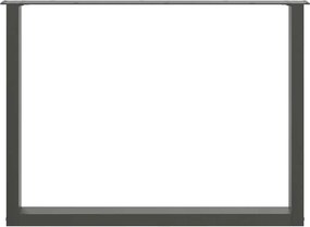 vidaXL Πόδια Τραπεζαρίας σε Σχήμα U 2 τεμ. Ανθρακί 100x(72-73) εκ. Ατσάλι