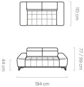 Καναπές Priscilla διθέσιος-Mple