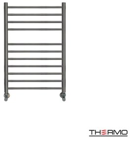 Thermo Bellavia Θερμαινόμενη πετσετοκρεμάστρα 75x50cm Black Brushed PVD ΔΕΝ ΠΕΡΙΛΑΜΒΑΝΤΟΝΤΑΙ ΔΙΑΚΟΠΤΕΣ &amp; ΑΝΤΙΣΤΑΣΕΙΣ