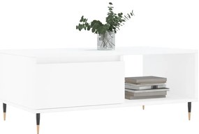vidaXL Τραπεζάκι Σαλονιού Λευκό 90 x 50 x 36,5 εκ. Επεξεργασμένο Ξύλο