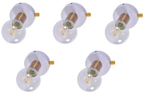 SE 138-WH (x5) Tolo Packet White and bronze light+