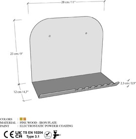 Wall Shelf Short Pouch - Gold Gold