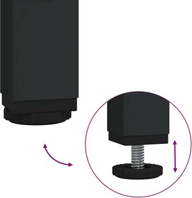 vidaXL Σετ βοηθητικά τραπεζάκια 2 pcs Παλιό ξύλο και μαύρο
