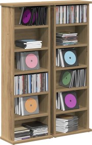 vidaXL Ντουλάπα CD 2 τμχ. Artisan Δρυς 60 x 17 x 92 εκ.