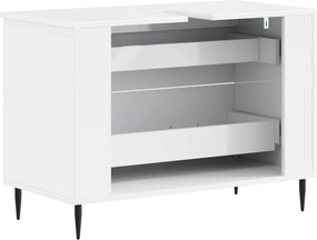 vidaXL Ντουλάπα Νιπτήρα Mπάνιου HAARLEM Γυαλιστερό Λευκό