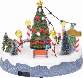 vidaXL Διακόσμηση Χριστουγεννιάτικου Χωριού Πολύχρωμο Πλαστικό
