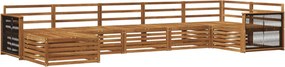 vidaXL Σειρά Καναπέ Εξωτερικού 7 pcs Φυσικό