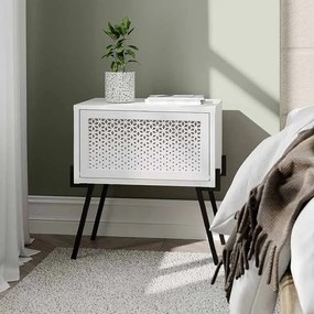 Κομοδίνο Naive Megapap χρώμα λευκό 48x34x51εκ.