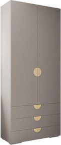 Ντουλάπα Inova IV 2D3SZ Δίφυλλη-Cashmere - Χρυσό