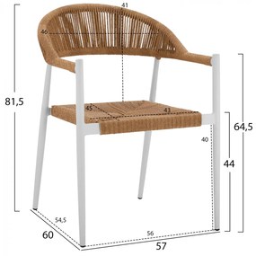 ΣΕΤ ΤΡΑΠΕΖΑΡΙΑ 7ΤΜΧ ΜΕ ΤΡΑΠΕΖΙ POLYWOOD 200X94 &amp; ΠΟΛΥΘΡΟΝΕΣ ΛΕΥΚΕΣ