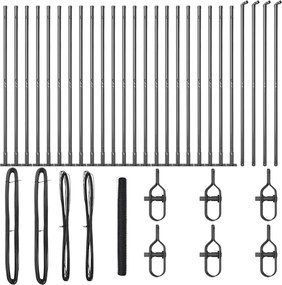 vidaXL Στύλος Περιφράξεων Γκρι 50 x 1,6 μ (50 mm πλέγμα)