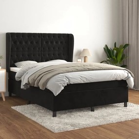 ΚΡΕΒΑΤΙ BOXSPRING ΜΕ ΣΤΡΩΜΑ ΜΑΥΡΟ 140X190 ΕΚ. ΒΕΛΟΥΔΙΝΟ 3129449