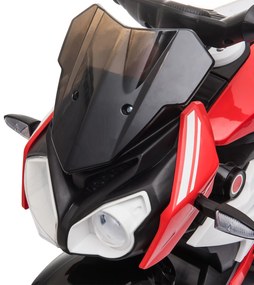 HOMCOM Ηλεκτρικό παιδικό μοτοσικλέτα, Φώτα &amp; Ήχοι, 3 km/h, επαναφορτιζόμενο, Πλαστικό &amp; Μέταλλο, Μαύρο/Κόκκινο