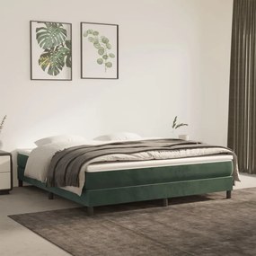 ΚΡΕΒΑΤΙ BOXSPRING ΜΕ ΣΤΡΩΜΑ ΣΚΟΥΡΟ ΠΡΑΣΙΝΟ 160X200ΕΚ. ΒΕΛΟΥΔΙΝΟ 3144342