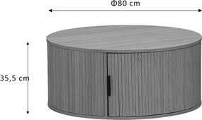 Τραπέζι σαλονιού Scandi pakoworld MDF σε φυσική απόχρωση Φ80x35.5εκ