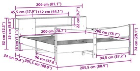 ΣΚΕΛΕΤΟΣ ΚΡΕΒ. ΧΩΡΙΣ ΣΤΡΩΜΑ ΛΕΥΚΟ 200X200 ΕΚ ΜΑΣΙΦ ΠΕΥΚΟ 3323288