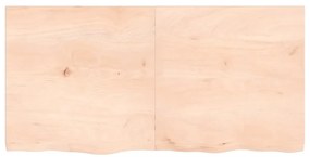 vidaXL Ράφι Τοίχου 120x60x(2-4) εκ. από Ακατέργαστο Μασίφ Ξύλο Δρυός