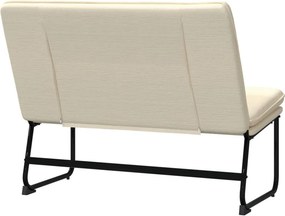 vidaXL Πάγκος Κρεμ 100x75x76 εκ. Υφασμάτινη