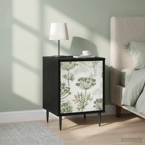 vidaXL Κομοδίνο GOTHA 2 τμχ. Μαύρη Δρυς 36 x 33 x 51 εκ.