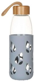 Μπουκάλι PKV-002 550ml Clear-Grey Pebbly Glass,Silicon