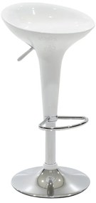 Σκαμπό μπαρ Felice pakoworld πτυσσόμενο λευκό-βάση χρωμίου 40x43x84εκ