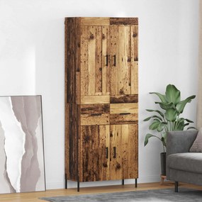 vidaXL Highboard 2 pcs Παλιό Ξύλο Επεξεργασμένο ξύλο