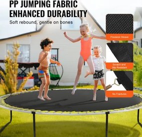 VEVOR Replacement Trampoline Mat Fits 13ft Frame 80 V-Rings 7" Spring Length