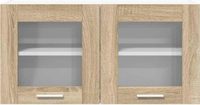 vidaXL Κρεμαστό ντουλάπι Sonoma Δρυς και Λευκό 80 x 31 x 40 cm