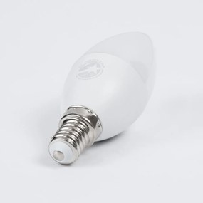 GloboStar® 60009 Λάμπα LED E14 C37 Κεράκι 8W 800lm 260° AC 220-240V IP20 Φ3.7 x Υ10cm Ψυχρό Λευκό 6000K - 3 Years Warranty