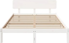 vidaXL Σκελετός Κρεβατιού Λευκό 200 x 200 cm Στερεά ξυλεία πεύκου