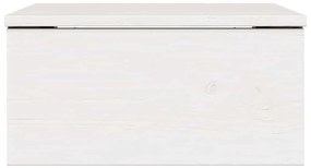 vidaXL Κομοδίνο με συρτάρι Λευκό 37 x 35 x 18.5 εκ Μασίφ ξύλο πεύκου
