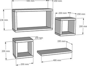 Wall Shelf Babi - Sapphire Oak Sapphire Oak