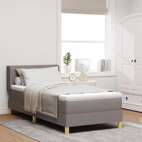 vidaXL Κρεβάτι Box Spring με στρώμα σε καφέ, 80 x 200 εκ., Υφασμα