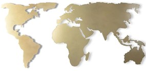 Διακοσμητικό Τοίχου World Map 805BSG1091 120x60cm Gold Wallity Metal