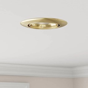 vidaXL Spotlights με προβολείς 12 pcs Χρυσό 9 x 9 εκ. Μέταλλο